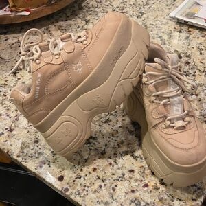 Naked Wolfe Sinner Oat Platform Sneakers